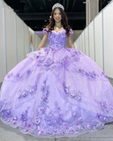 Light Blue Sparkly Off The Shoulder Appliques Prom Dress Quincea?era Dress Sweet 16 Prom Dress Ball Gown HZ1023