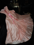 Light Pink A Line Sweetheart Neck Satin Party Dress Evening Dress HZ1023