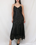 Vintage Green Embroidered Beads Floral Chiffon Prom Dresses Evening Dresses HZ1023