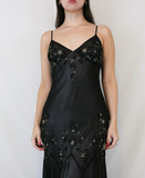 Vintage Green Embroidered Beads Floral Chiffon Prom Dresses Evening Dresses HZ1023