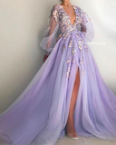 tulle long prom dress evening dress HZ1023