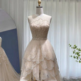 Beaded Floral Petal Tiered Fairy Dress Prom Dress HZ1023