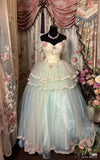 Vintage Elegant Ball Gown Off the Shoulder Tulle Prom Dress 22th Birthday Dress HZ1023