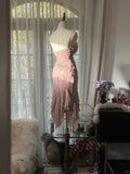 Cute Mermaid Spaghetti Strap Beaded Ruffle Pink Chiffon Short Homecoming Dress Birthday Dress HZ1023