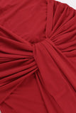 Burgundy Sexy Mermaid Off the SHoulder Satin Long Prom Dress Wedding Guest Dress HZ1023