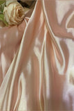 Sweet Pink 3D Rose A Line V Neck Satin Long Prom Dress Date Dress HZ1023