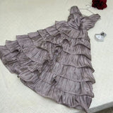 Hot Pink A Line V Neck Ruffles Satin Knee Length Homecoming Dresses Outfits HZ1023