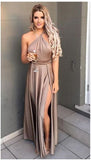 One Shoulder Prom Dress,Split Prom Dress,Fashion Prom Dress HZ1023