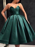 Ball Gown Short Prom Dress Dark Green Homecoming Dress HZ1023