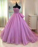 Ball Gown Prom Dress Floor Length Tulle Quinceanera Dress HZ1023