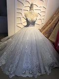 Sequin sparkly off the shoulder ball gown wedding/prom dress HZ1023