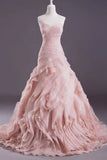 Elegant A Line Sweetheart Neck Tiered Pink Tulle Long Prom Dress Graduation Prom Dress HZ1023