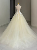 A Line Halter Lace Tulle Long Sweep Train Prom Dress Evening Dress HZ1023