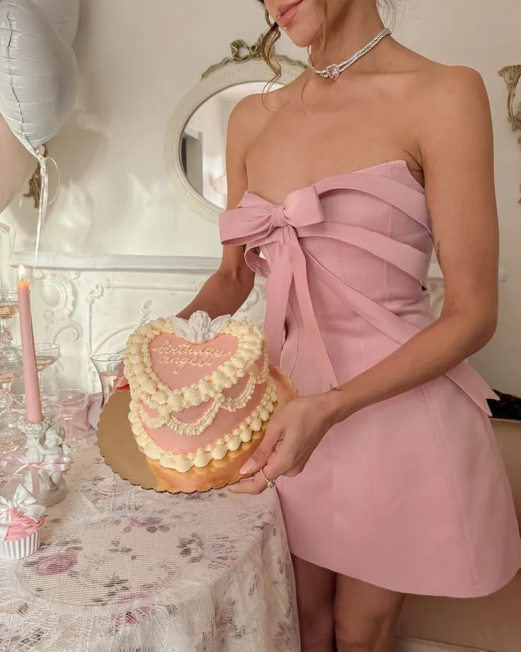 Pretty A line Sweetheart Pink Formal Homecoming Dresses Short 21st Birthday Outfits Graduation Dress Mini Cocktail Dresses HZ1121