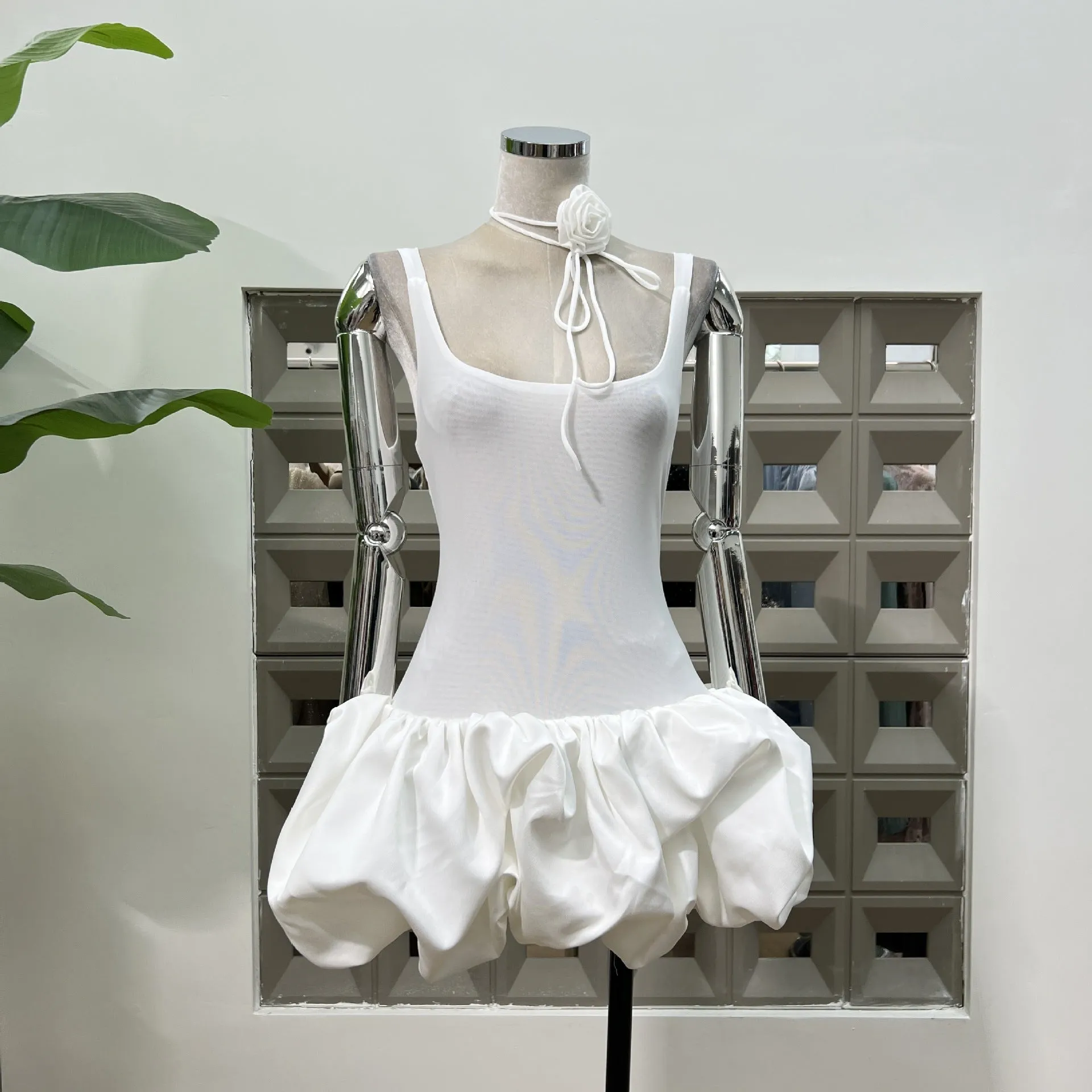 Modest Sheath Square Neck Tight Short White Formal Homecoming Dress Short 18th Birthday Outfits Graduation Dress Cocktail Dresses HZ1121