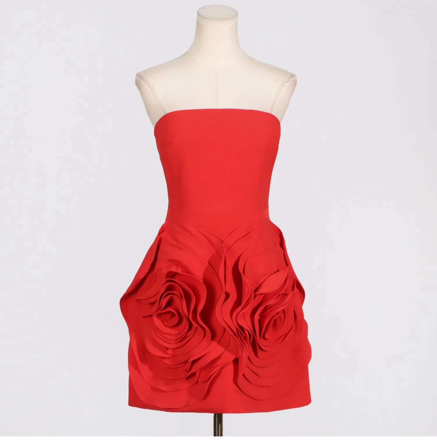 Cute A Line Strapless Red Satin Formal Homecoming Dresses 18th Birthday Outfits Graduation Dress Short Mini Hoco Dresses HZ1121