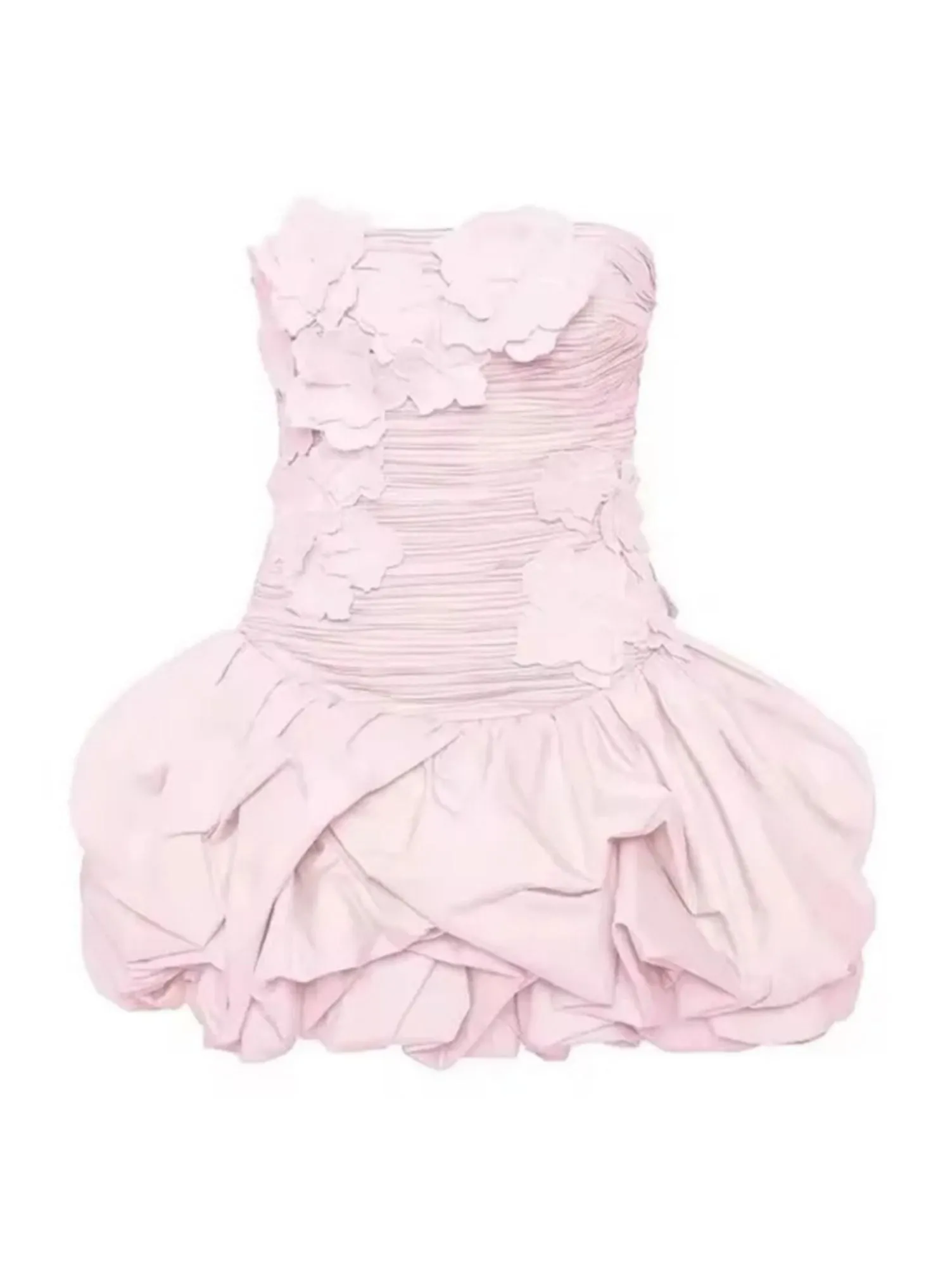 Modest Ball Gown Strapless Satin Lace Formal Homecoming Dresses Short 16th Birthday Outfits Graduation Dress Mini Hoco Dresses HZ1121