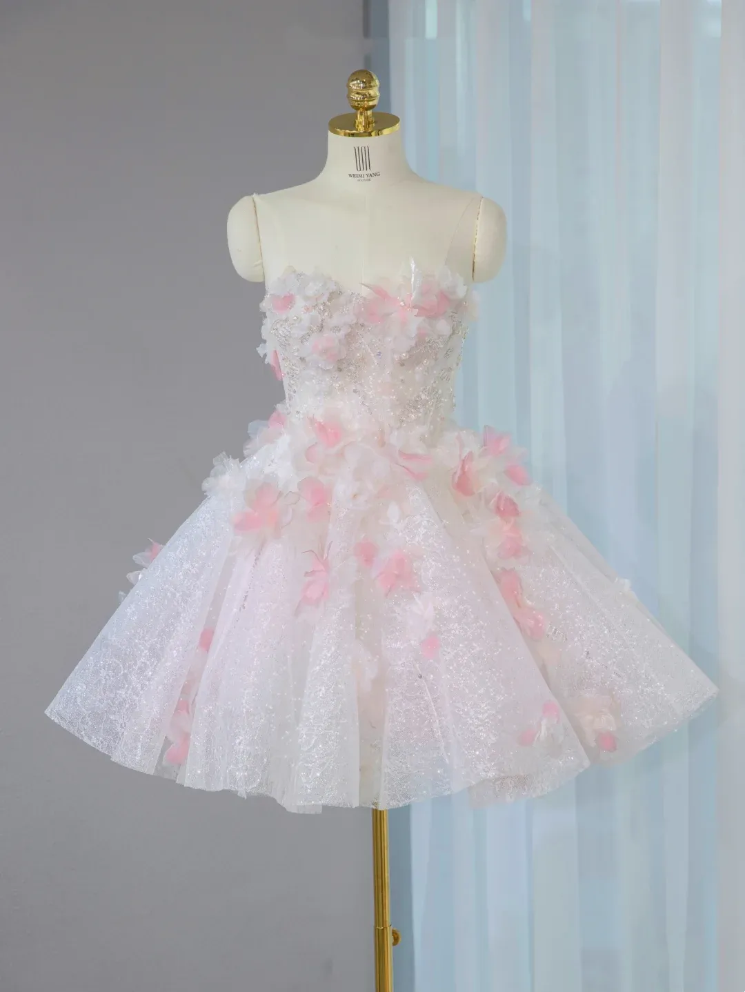 Princess Ball Gown Sweetheart Light Pink Tulle Short Mini Formal 8th Grade Homecoming Dresses Middle School Cocktail Dress Hoco Outfits HZ1121
