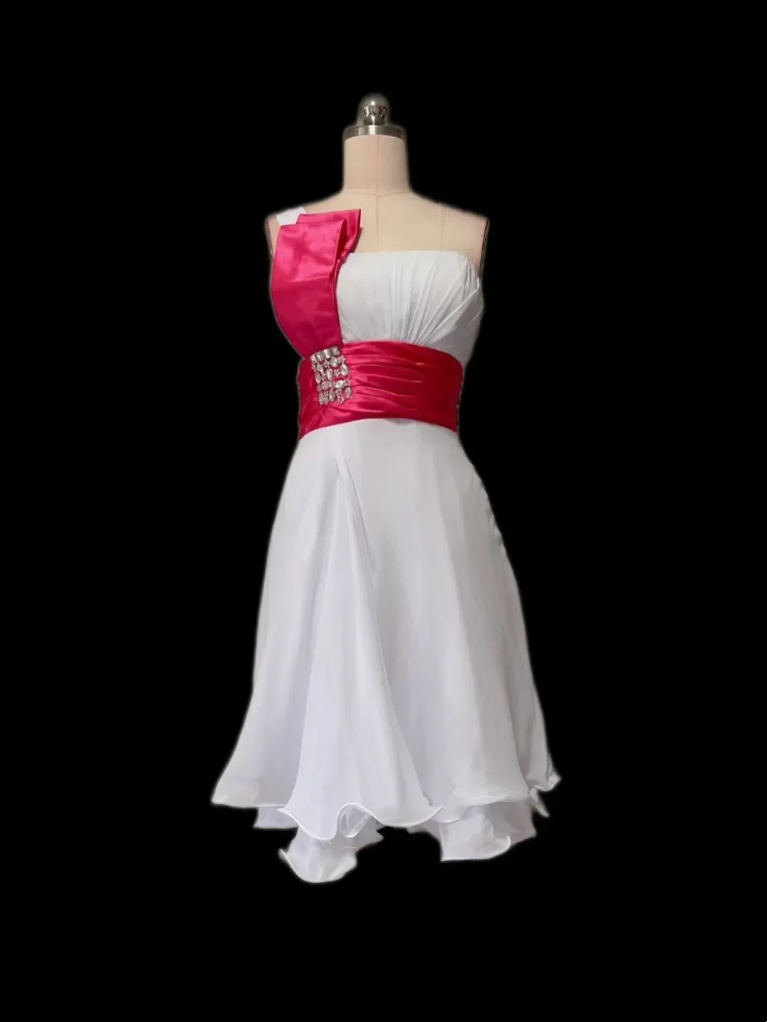 Retro A Line Strapless White Chiffon Formal Homecoming Dresses 18th Birthday Outfits Graduation Dress Short Mini Hoco Dresses HZ1121