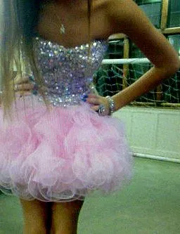 Modest Ball Gown Sweetheart Pink Tulle Formal Homecoming Dresses 8th Grad Dance Graduation Dress Short Hoco Dresses HZ1121