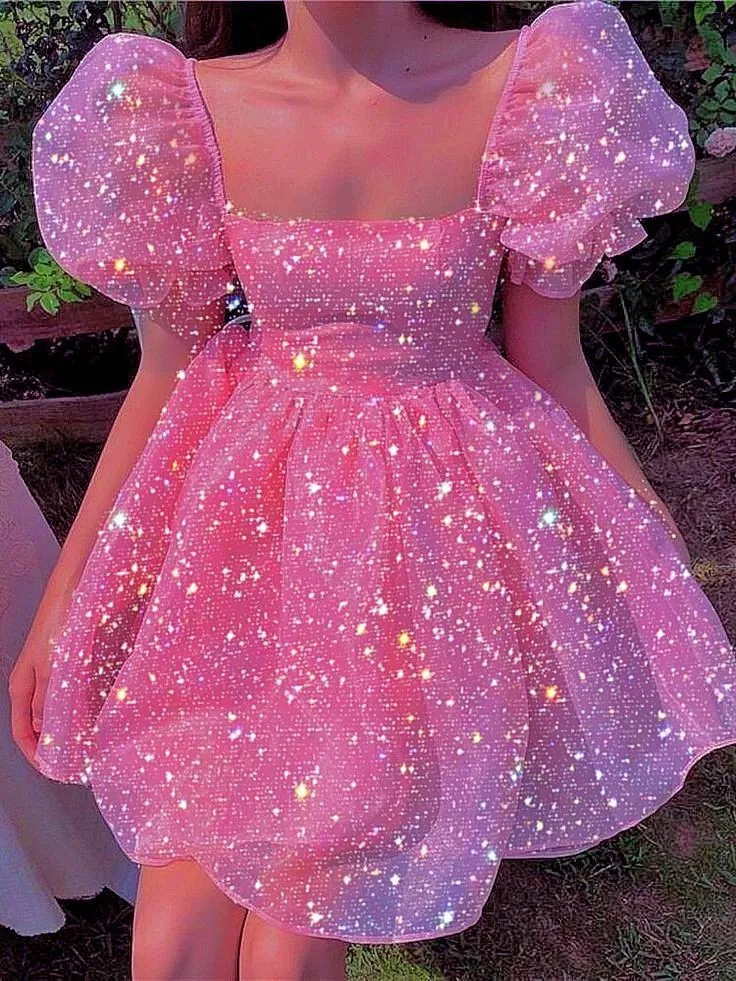 Princess Ball Gown Square Neck Tulle Pink Formal Homecoming Dresses 8th Grad Dance Graduation Dress Short Hoco Dresses HZ1121