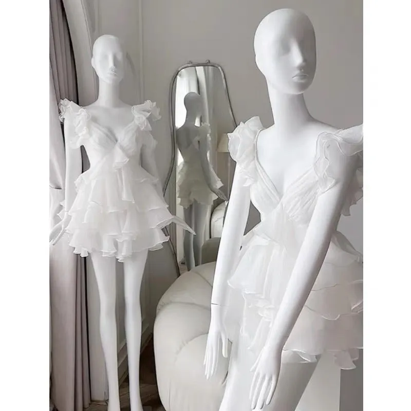 Cute A Line V Neck Chiffon Pink Short Mini Formal 8th Grade Homecoming Dresses Middle School Cocktail Dress Hoco Outfits HZ1121