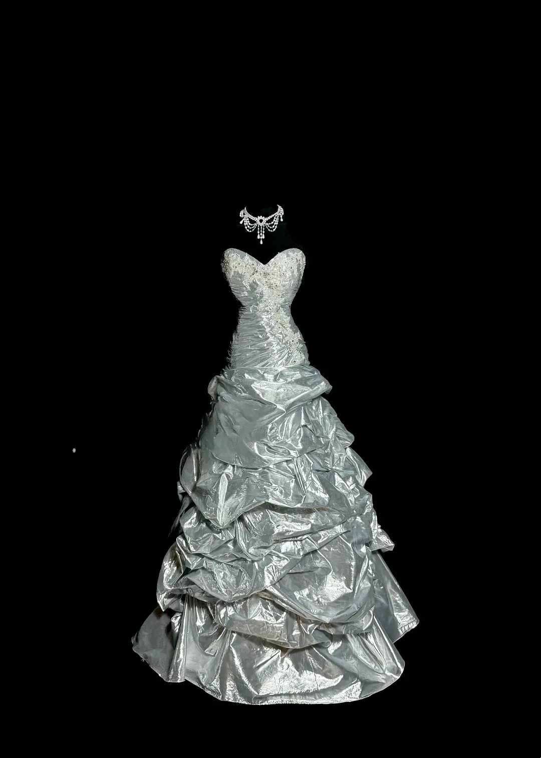 Elegant Ball Gown Sweetheart Silver Satin Long Prom Dresses Party Dress 18th Birthday Outfits Graduation Dresses HZ1121