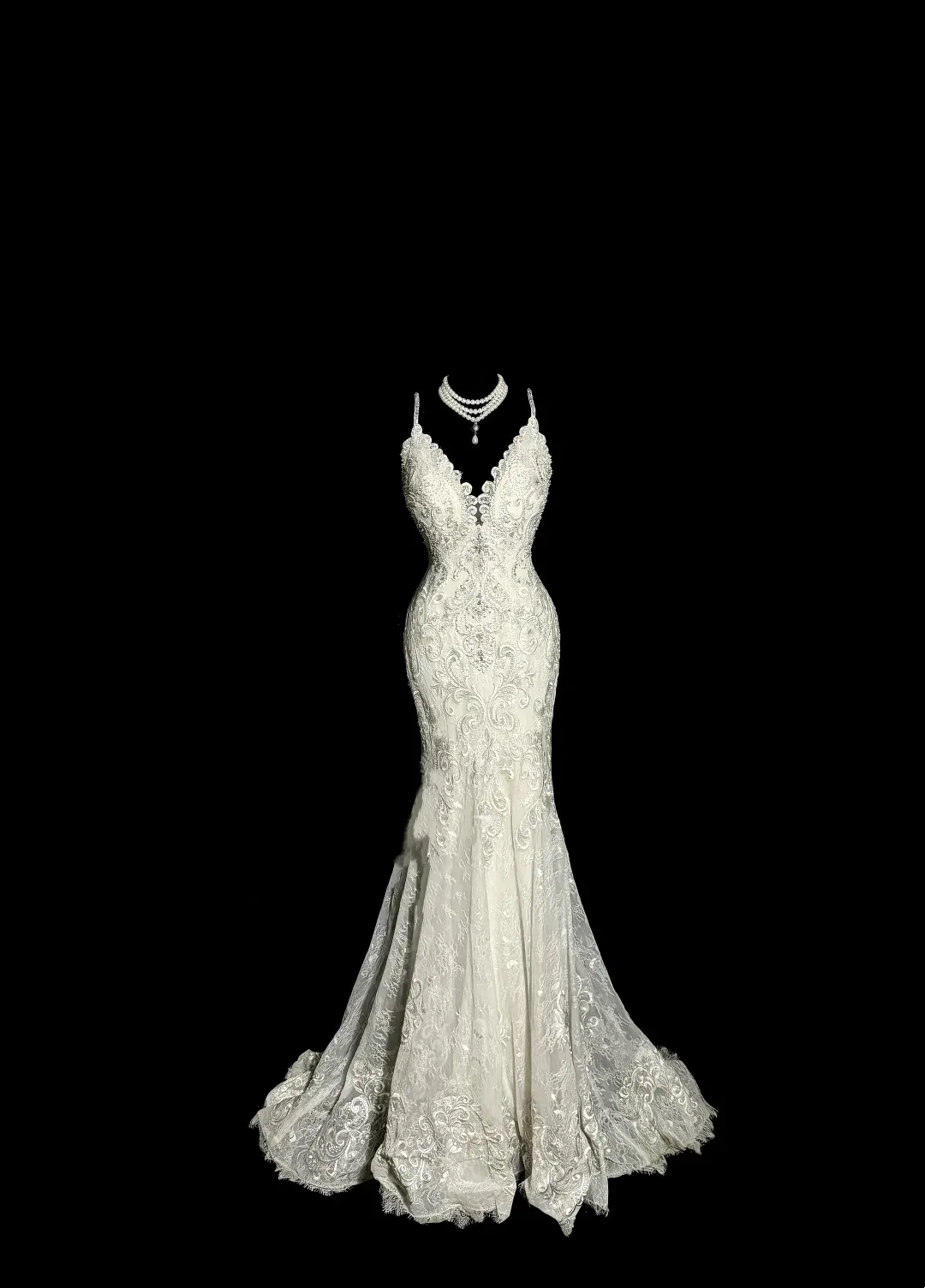 Vintage Bridal Dress Mermaid Spaghetti Straps Lace Long Wedding Dress Retro Wedding Dresses Modest Wedding Gowns HZ1121