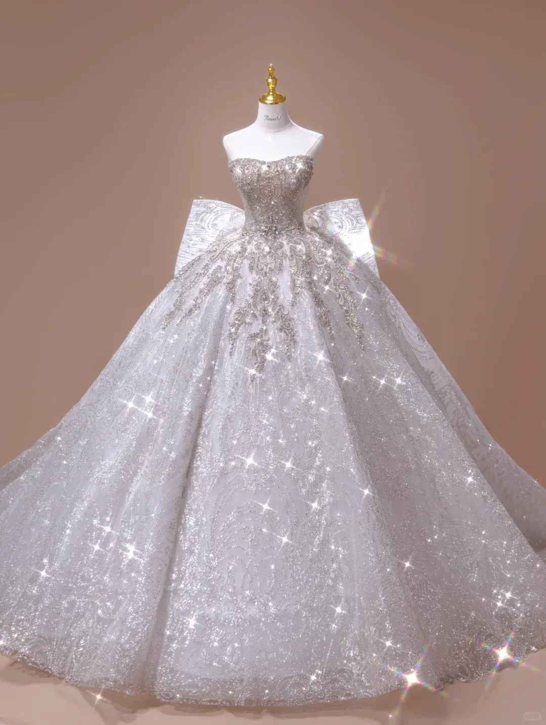 Timeless Bridal Dress Ball Gown Strapless Lace Sequin White Long Wedding Dress Long Wedding Dresses Modest Wedding Gowns HZ1121